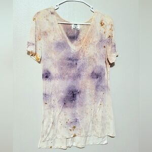 Handmade botanical dyed Tee size M/L